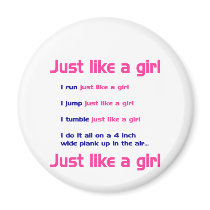 Gymnastics Like a Girl Refrigerator Magnet