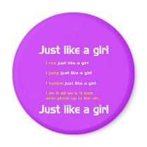 Gymnastics Like a Girl magnets by SportChick_Store Gymnastics Like a Girl magnets