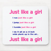 Gymnastics Like a Girl Mouse Pad