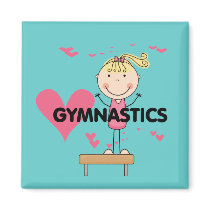GYMNASTICS - Love Gymnastics Tshirts and Gifts Refrigerator Magnets