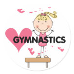 GYMNASTICS - Love Gymnastics Tshirts and Gifts Round Sticker