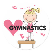 GYMNASTICS - Love Gymnastics Tshirts and Gifts Round Sticker