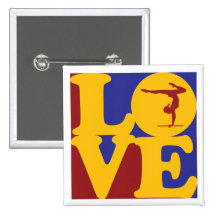 Gymnastics Love Pinback Button