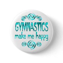 Gymnastics Make Me Happy buttons by HobbiesLeisure Gymnastics Make Me Happy buttons