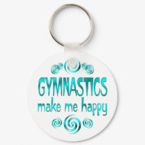 Gymnastics Make Me Happy keychains by HobbiesLeisure Gymnastics Make Me Happy keychains