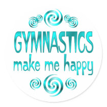 Gymnastics Make Me Happy stickers by HobbiesLeisure Gymnastics Make Me Happy stickers