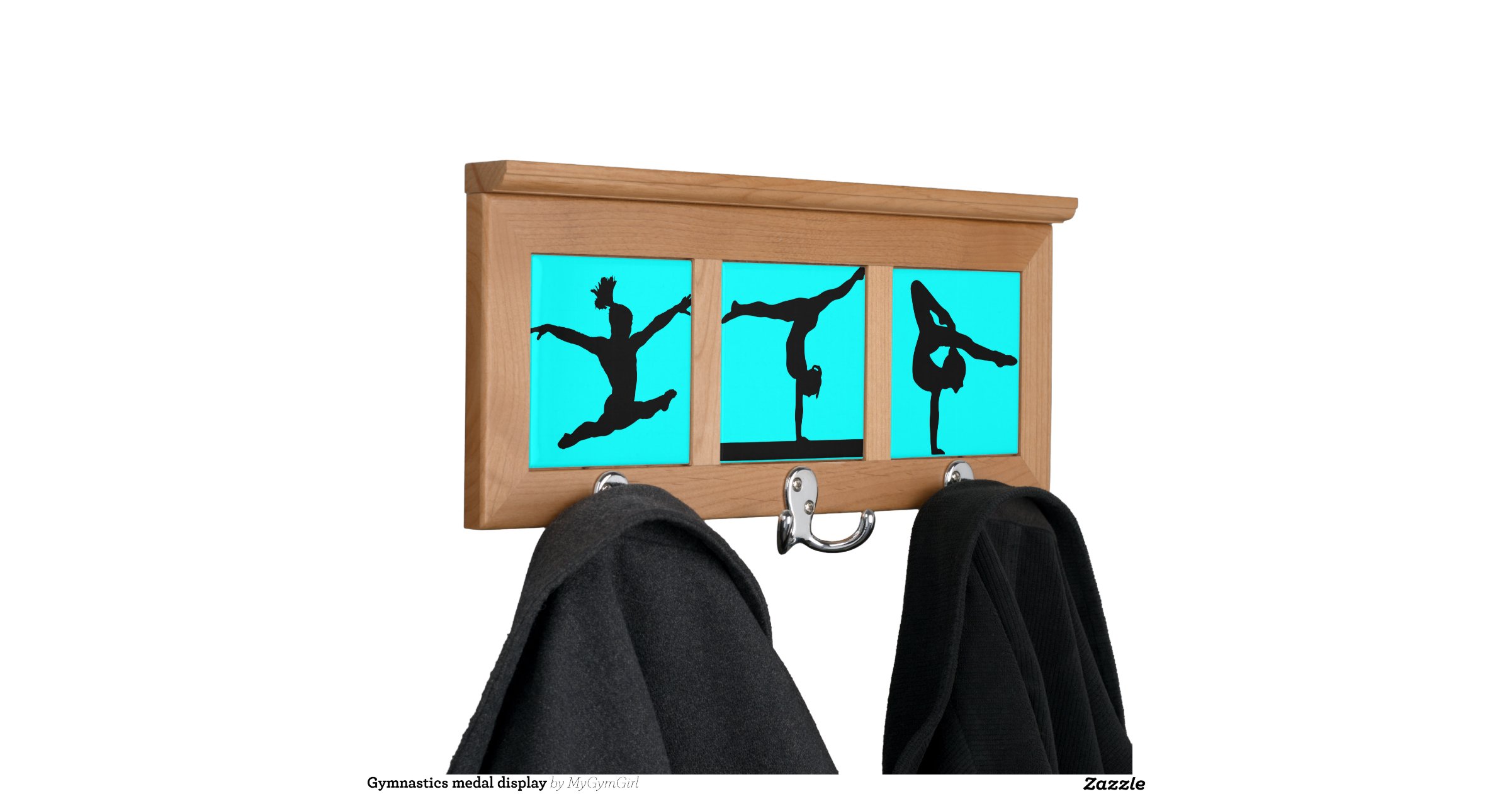 gymnastics-medal-display-coat-racks-zazzle