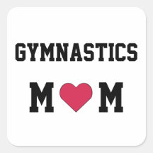 Gymnastics Mom Square Sticker