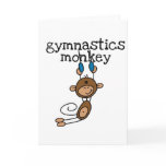 Gymnastics Monkey Tshirts and Gifts Greeting Cards