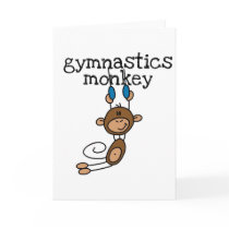 Gymnastics Monkey Tshirts and Gifts Greeting Cards