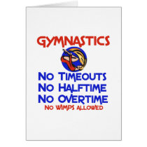 Gymnastics No Wimps Greeting Card