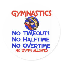 Gymnastics No Wimps stickers by SportChick_Store Gymnastics No Wimps stickers