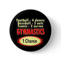 Gymnastics One Chance 1 side buttons by SportChick_Store Gymnastics One Chance 1 side buttons