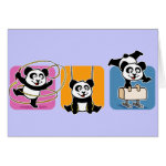Here's a cute design for gymnastic enthusiasts. This cute pand is on the rings, doing a rhytmic gymnstics routine with his strings, and performing on the pommel horse. Great gifts here for anyone who does and likes to watch gymnastics.