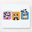 Gymnastics Pandas mousepads