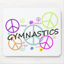 Gymnastics Peace Signs Mouse Pads