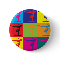 Gymnastics Pop Art Pins
