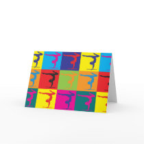 Gymnastics Pop Art Greeting Card