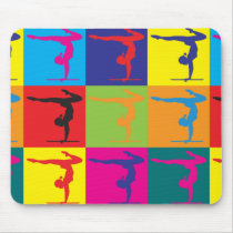 Gymnastics Pop Art Mouse Pads