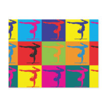 Gymnastics Pop Art Post Card