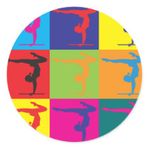 Gymnastics Pop Art stickers by sciencewillprevail Gymnastics Pop Art stickers