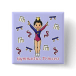 Gymnastics Princess Pinback Button