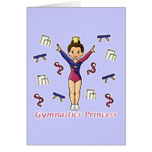 Gymnastics Princess Greeting Cards