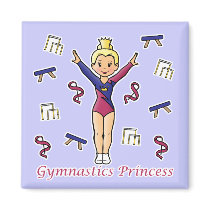 Gymnastics Princess Fridge Magnets