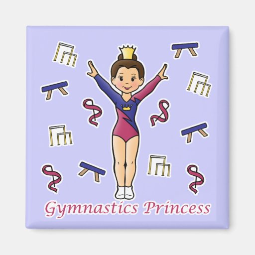 Gymnastics Princess Magnet