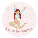 Gymnastics Redhead stickers