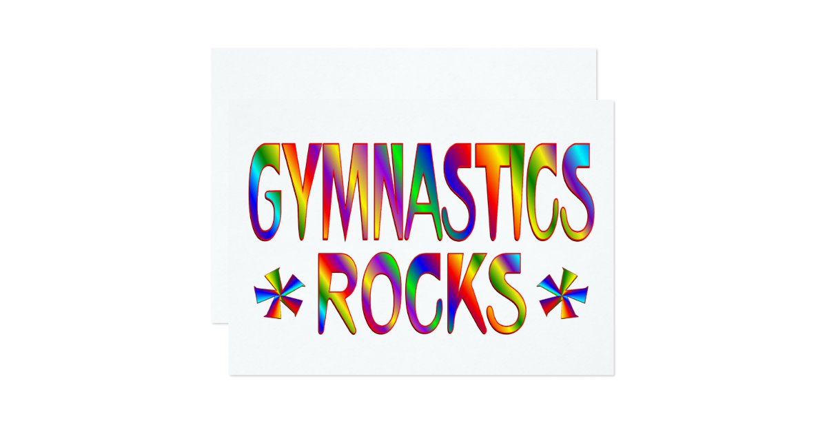 GYMNASTICS ROCKS CARD Zazzle