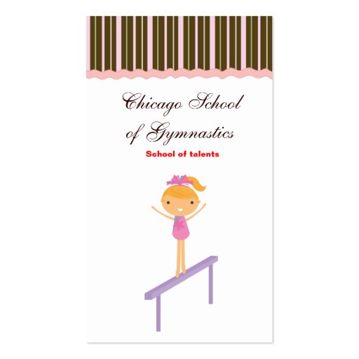 Gymnastics School Business Card