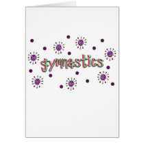 Gymnastics solar dots greeting card