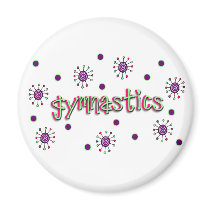 Gymnastics solar dots fridge magnet