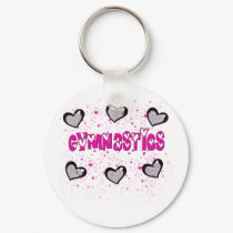 Gymnastics splatter hearts keychains by KidSports Gymnastics splatter hearts keychains