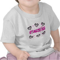 Gymnastics splatter hearts shirts