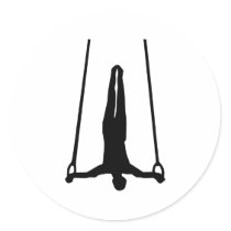 Gymnastics Round Stickers