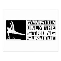 Gymnastics Survive Post Card