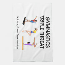 Gymnastics Triple Threat kitchen towels