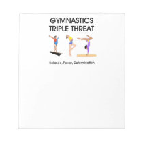 Gymnastics Triple Threat notepads