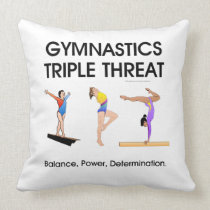 Gymnastics Triple Threat pillows