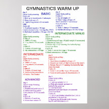 Gymnastics Warm-Up Posters