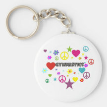 Gymnastics with Mixed Graphics Key Chain