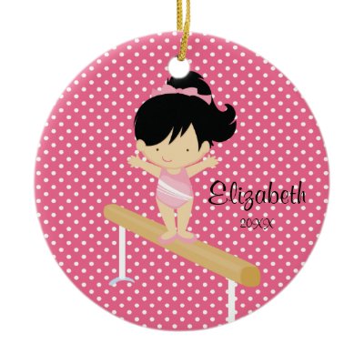 Gymnist girl Gymnastics Christmas Ornament