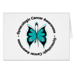 Gynecologic Cancer Awareness Butterfly Ribbon cards