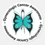 Gynecologic Cancer Awareness Butterfly Ribbon stickers
