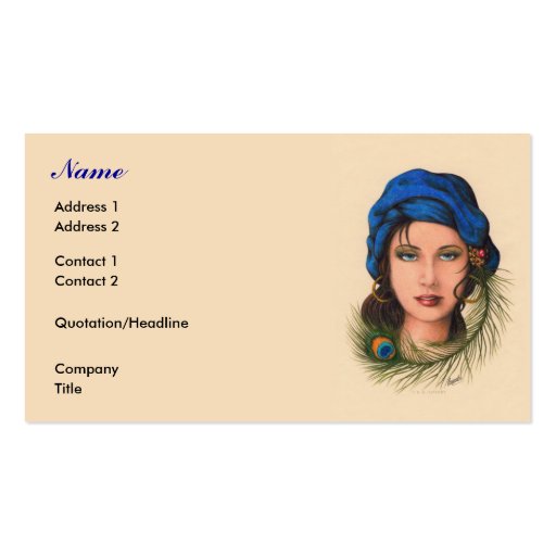 Gypsy Business Card Template (front side)