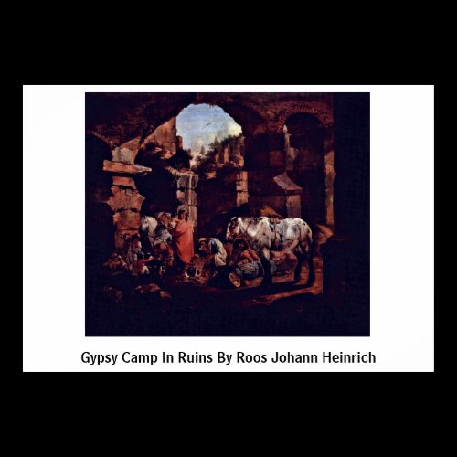 Gypsy Camp In Ruins By Roos Johann Heinrich Print