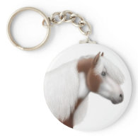 Gypsy Cob Paint Horse Keychain
