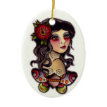 gypsy girl with butterfly ornaments